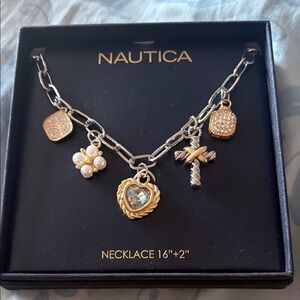 NWT Nautica Two-Tone Charm Necklace
